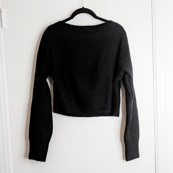 Anthropologie Line & Dot black cropped sweater - Picture 5 of 10